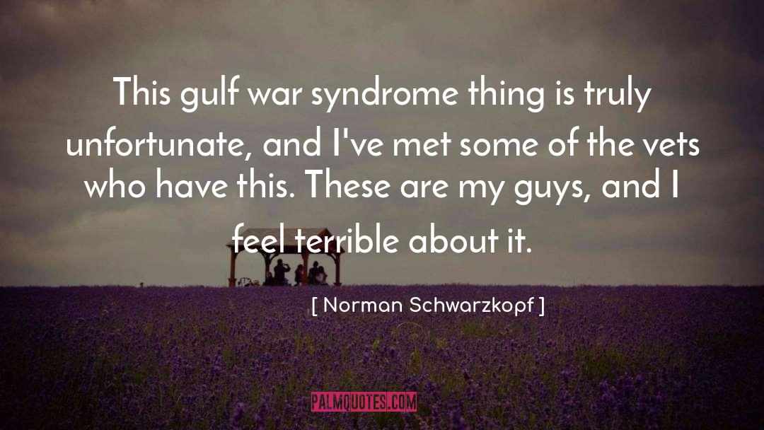 Norman Schwarzkopf Quotes: This gulf war syndrome thing