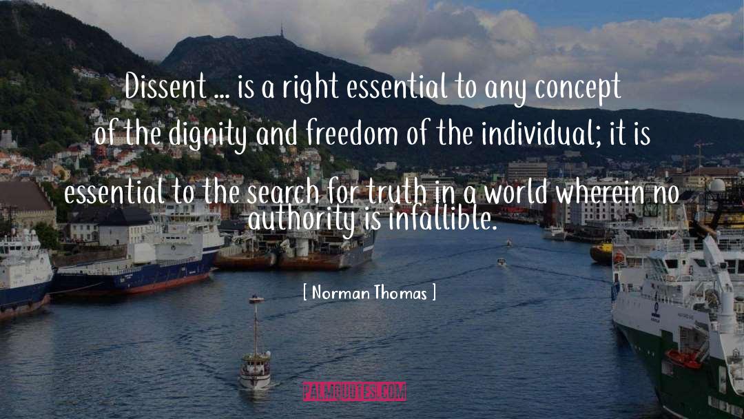 Norman Thomas Quotes: Dissent ... is a right