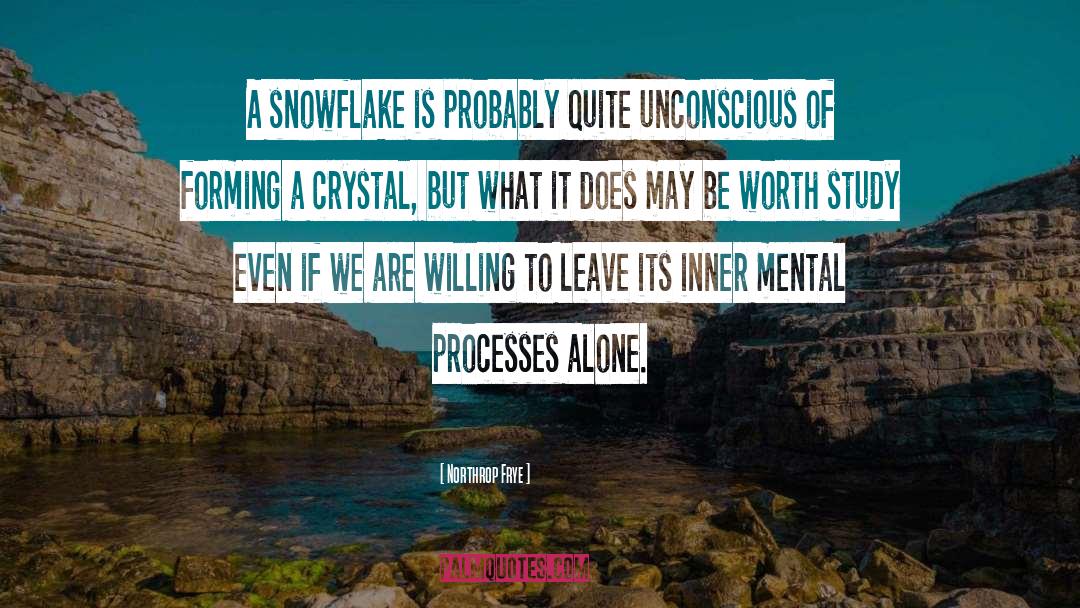 Northrop Frye Quotes: A snowflake is probably quite