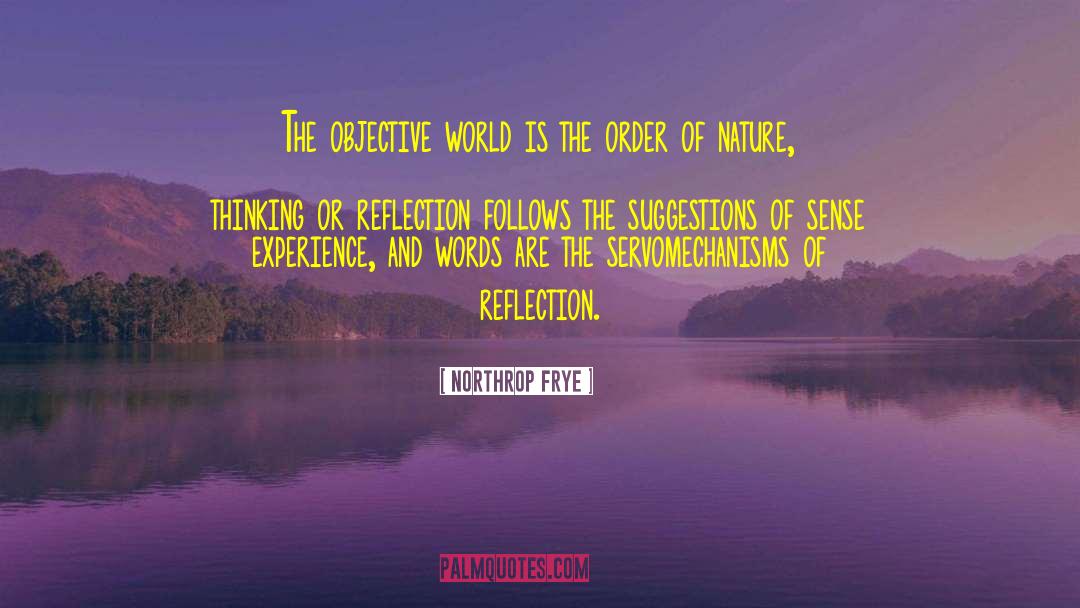 Northrop Frye Quotes: The objective world is the