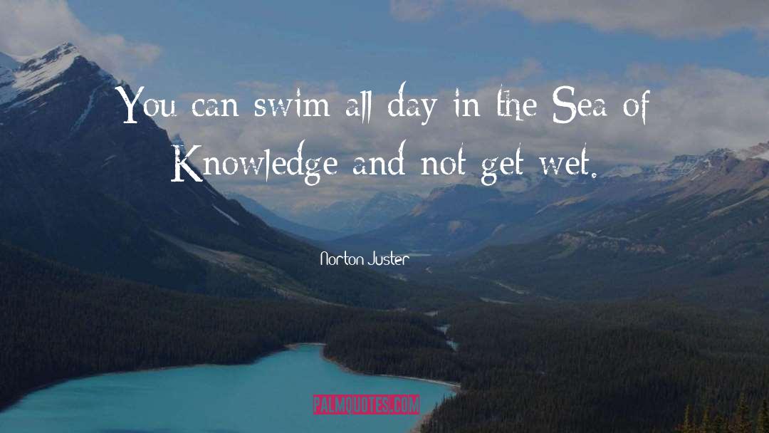 Norton Juster Quotes: You can swim all day