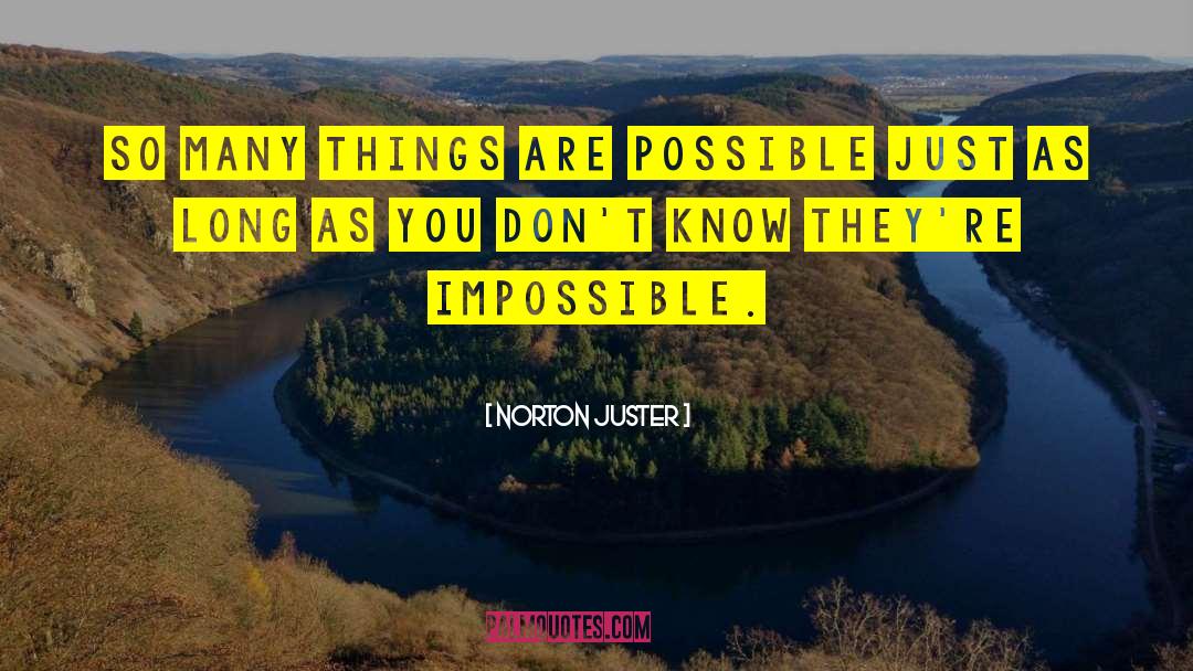 Norton Juster Quotes: So many things are possible