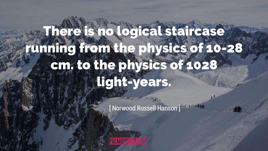 Norwood Russell Hanson Quotes: There is no logical staircase