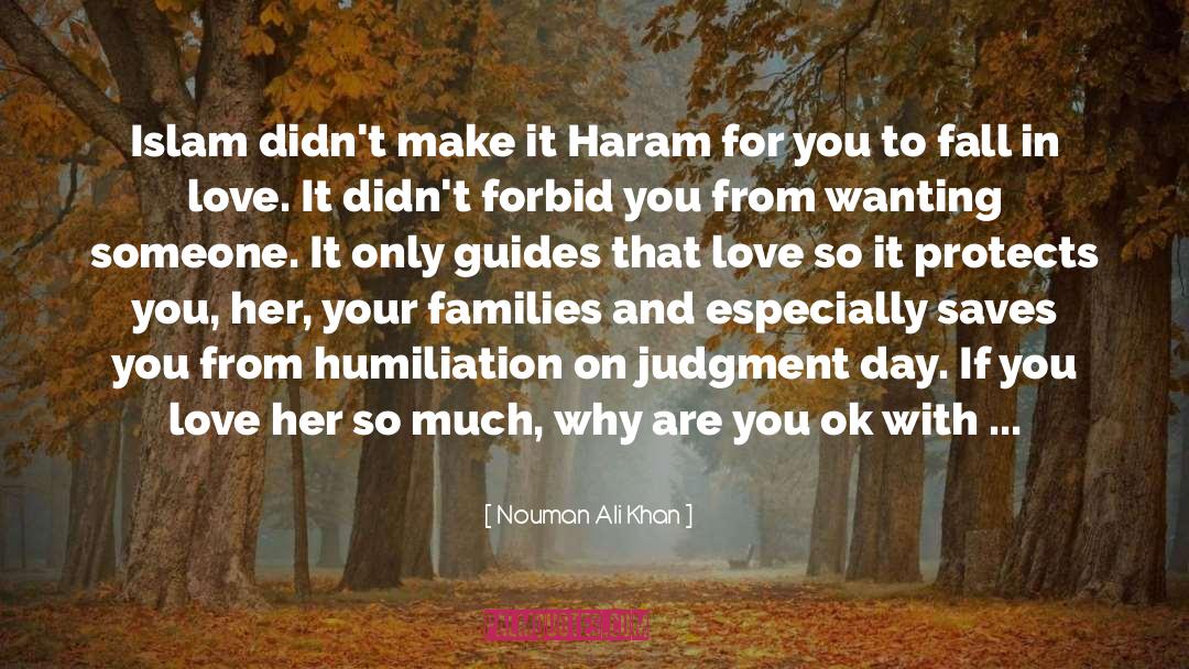 Nouman Ali Khan Quotes: Islam didn't make it Haram