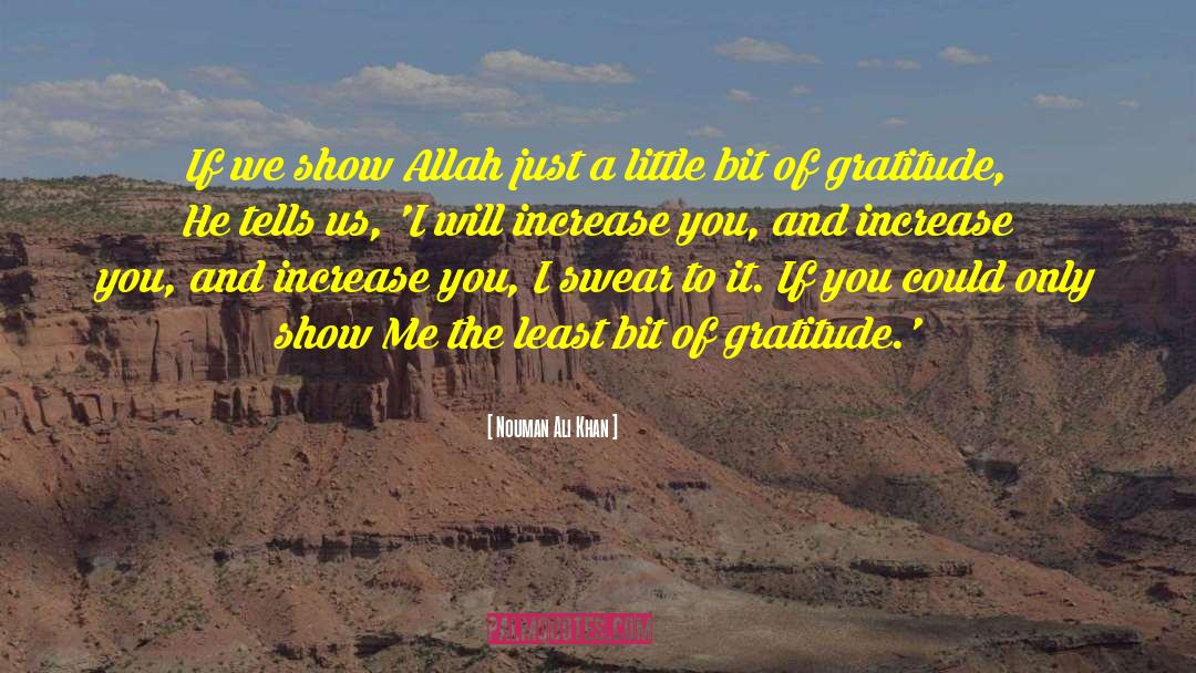 Nouman Ali Khan Quotes: If we show Allah just