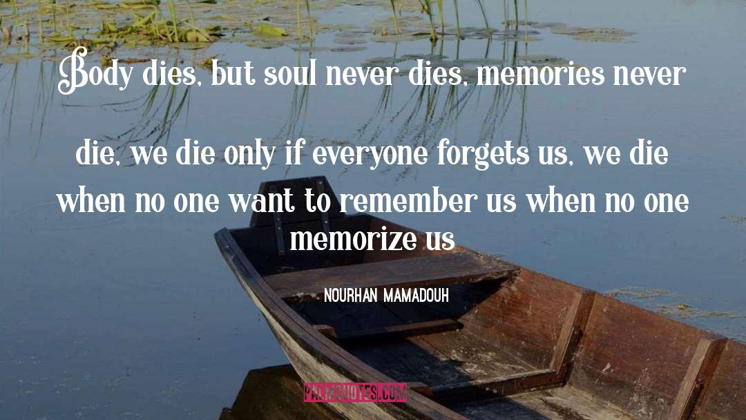 Nourhan Mamadouh Quotes: Body dies, but soul never