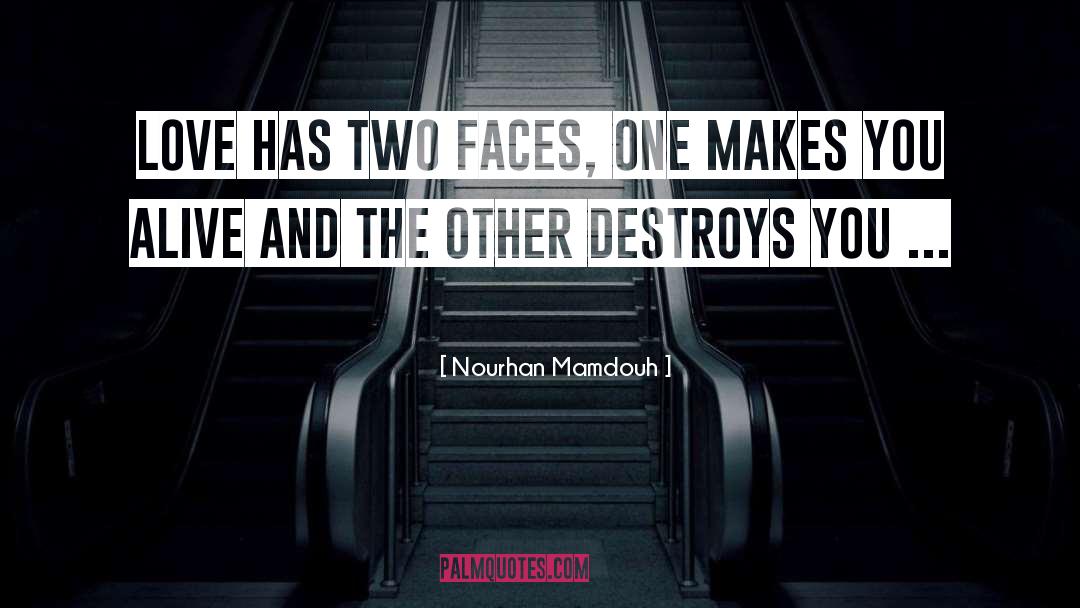 Nourhan Mamdouh Quotes: Love has two faces, one