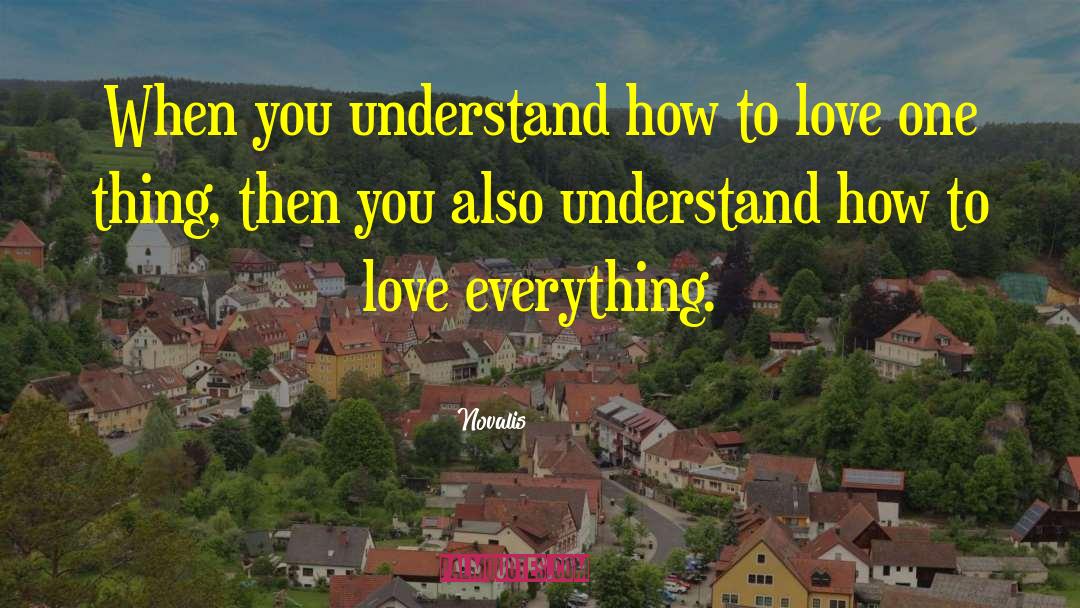 Novalis Quotes: When you understand how to