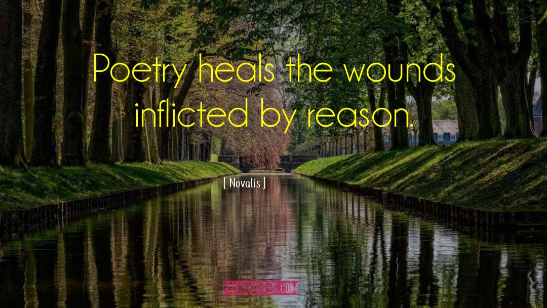 Novalis Quotes: Poetry heals the wounds inflicted