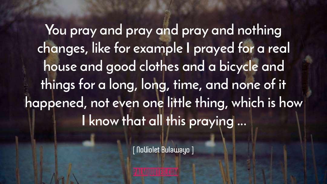 NoViolet Bulawayo Quotes: You pray and pray and