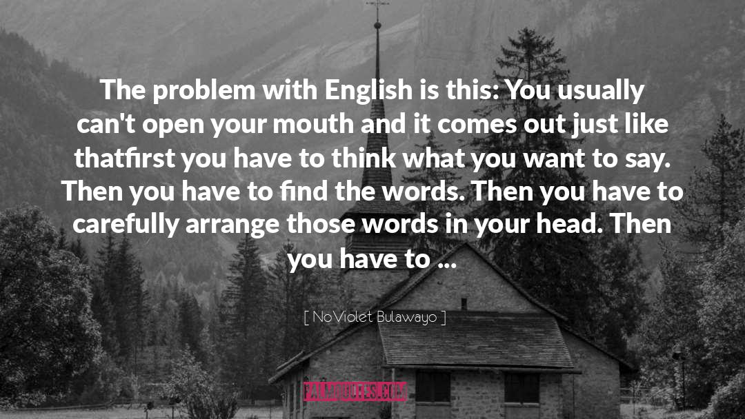 NoViolet Bulawayo Quotes: The problem with English is