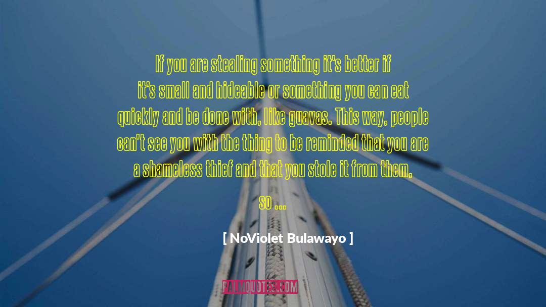 NoViolet Bulawayo Quotes: If you are stealing something