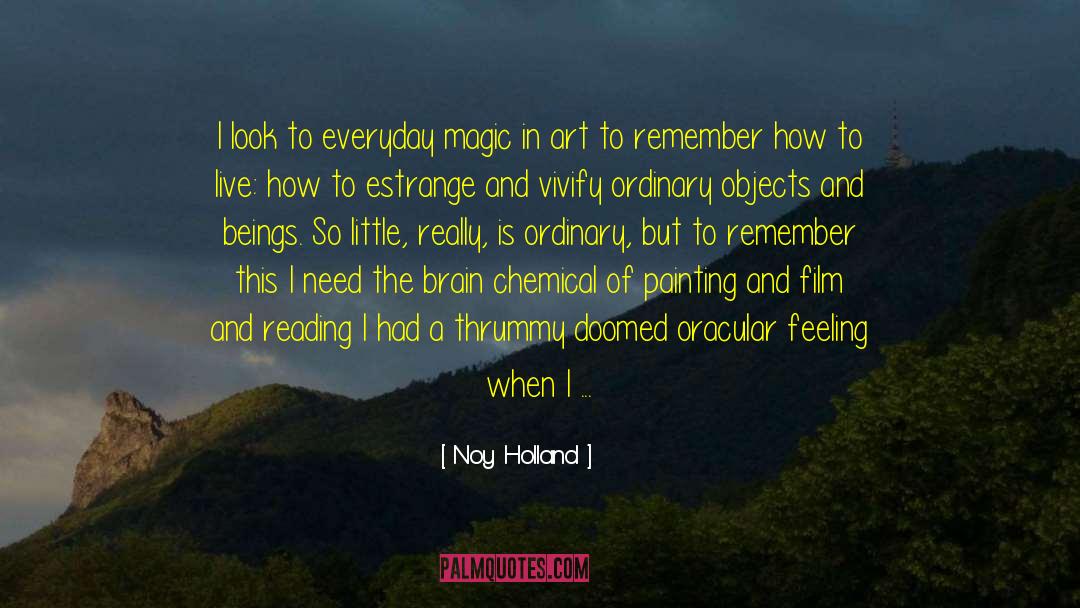 Noy Holland Quotes: I look to everyday magic