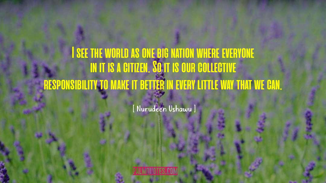 Nurudeen Ushawu Quotes: I see the world as