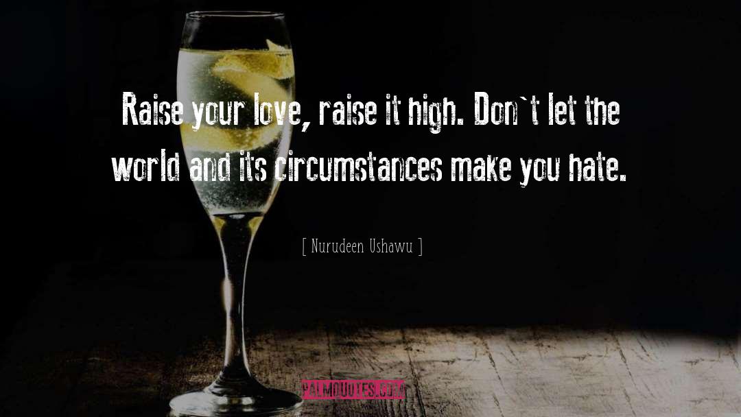 Nurudeen Ushawu Quotes: Raise your love, raise it