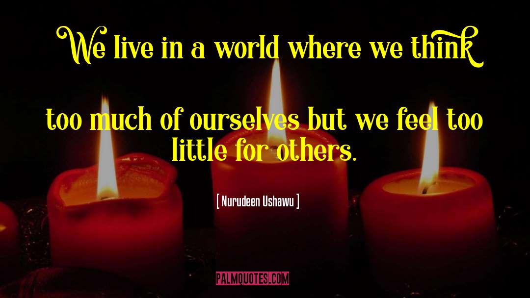 Nurudeen Ushawu Quotes: We live in a world