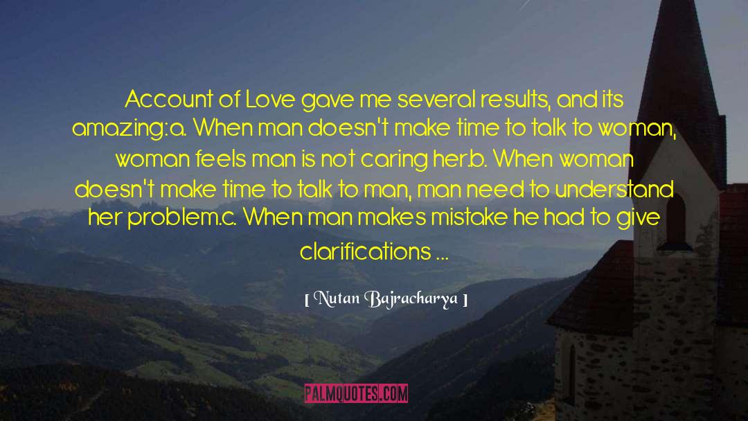 Nutan Bajracharya Quotes: Account of Love gave me