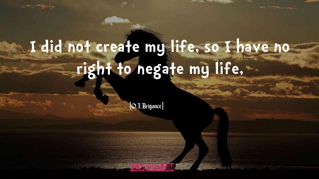 O. J. Brigance Quotes: I did not create my