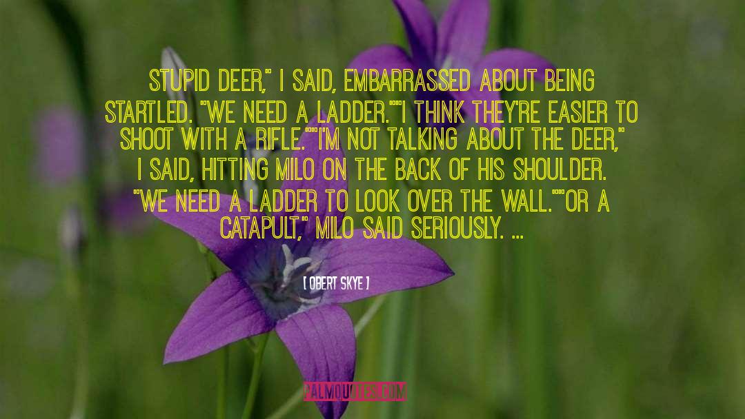 Obert Skye Quotes: Stupid deer,