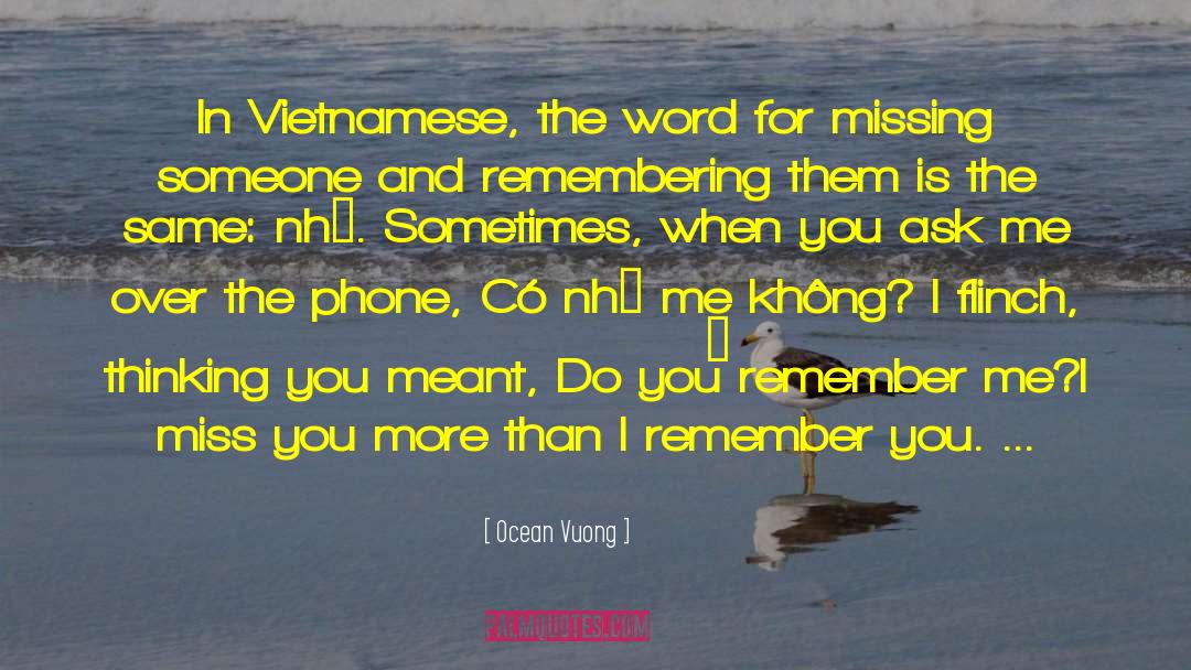 Ocean Vuong Quotes: In Vietnamese, the word for