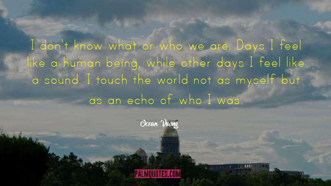 Ocean Vuong Quotes: I don't know what or