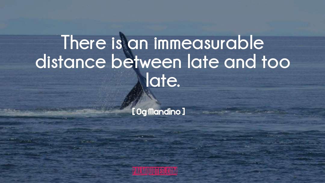 Og Mandino Quotes: There is an immeasurable distance