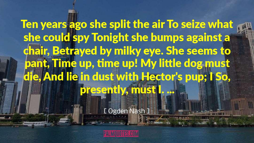 Ogden Nash Quotes: Ten years ago she split