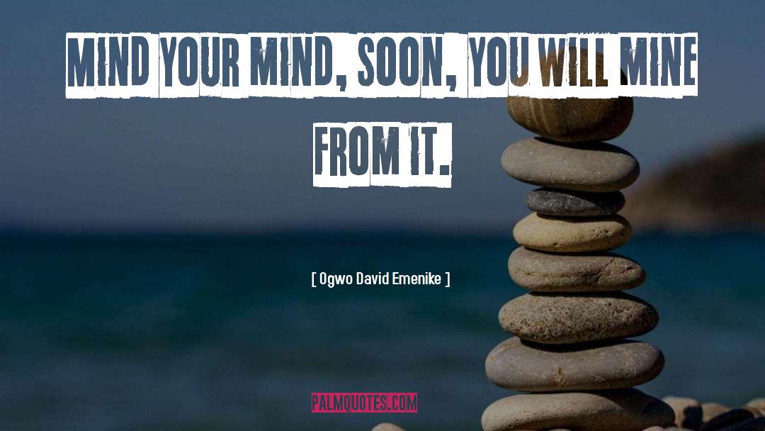 Ogwo David Emenike Quotes: Mind your mind, soon, you