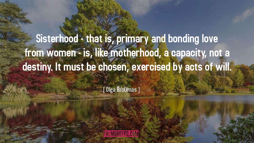 Olga Broumas Quotes: Sisterhood - that is, primary