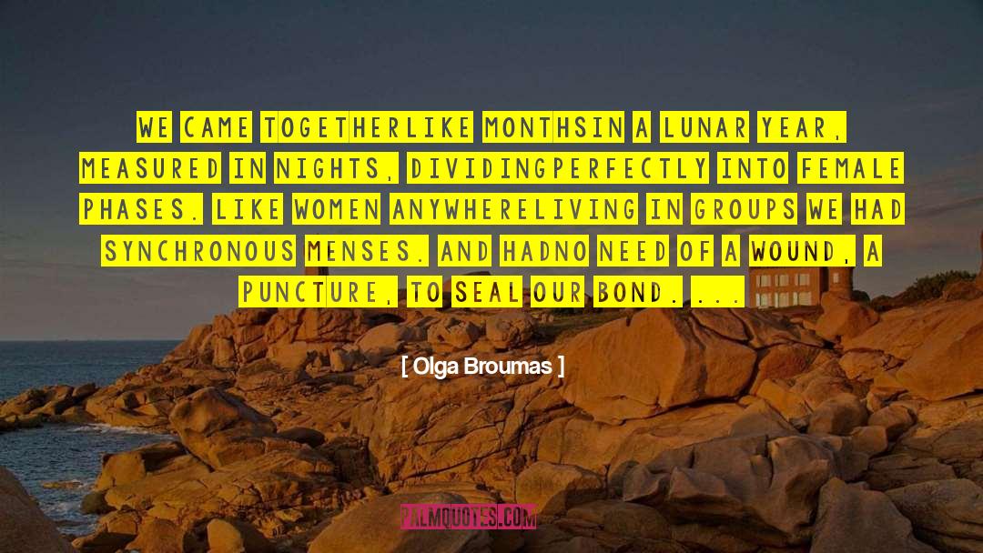 Olga Broumas Quotes: We came together<br />like months<br