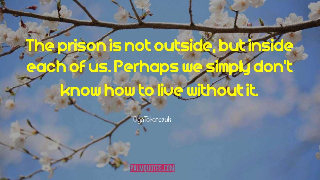Olga Tokarczuk Quotes: The prison is not outside,