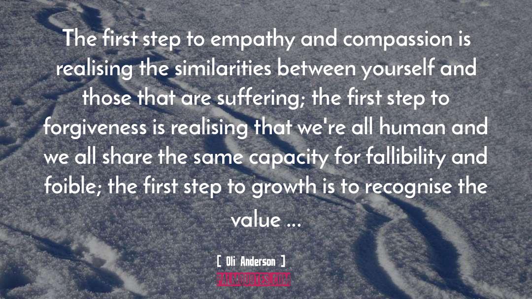 Oli Anderson Quotes: The first step to empathy
