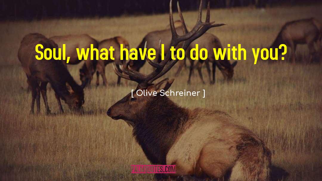 Olive Schreiner Quotes: Soul, what have I to