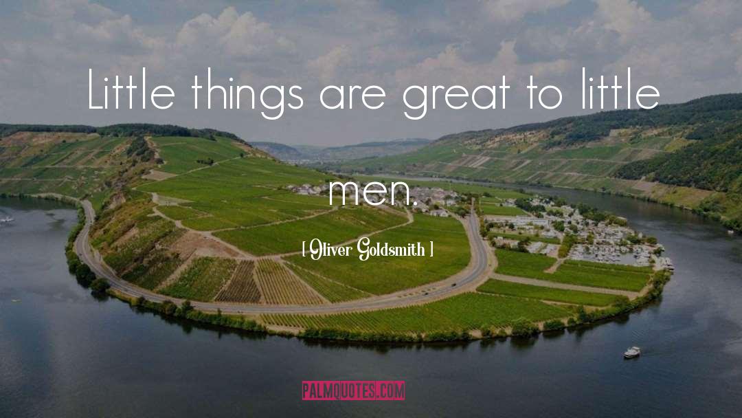 Oliver Goldsmith Quotes: Little things are great to