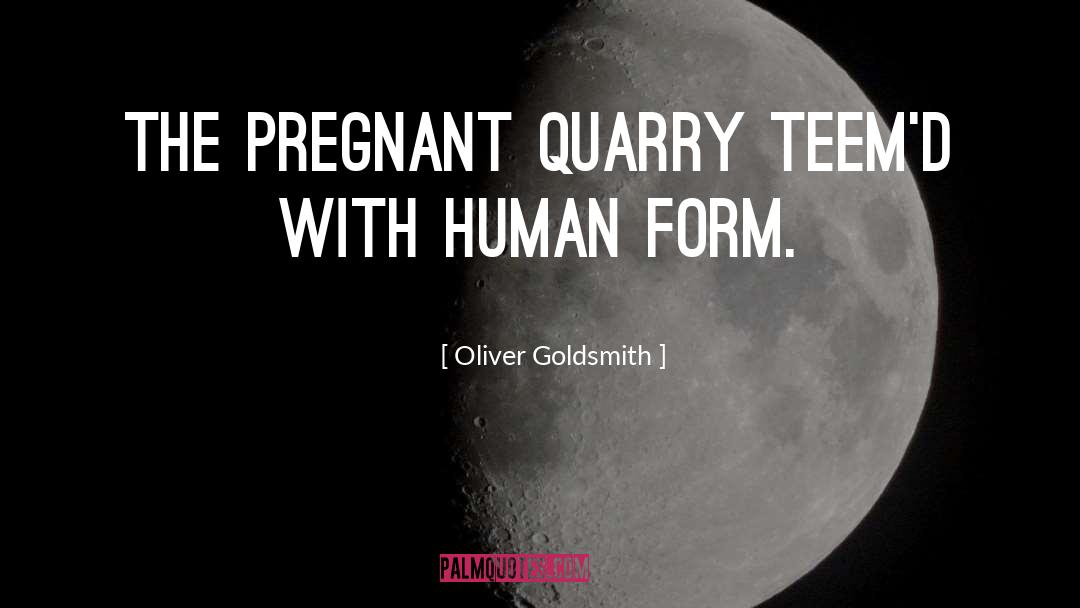 Oliver Goldsmith Quotes: The pregnant quarry teem'd with