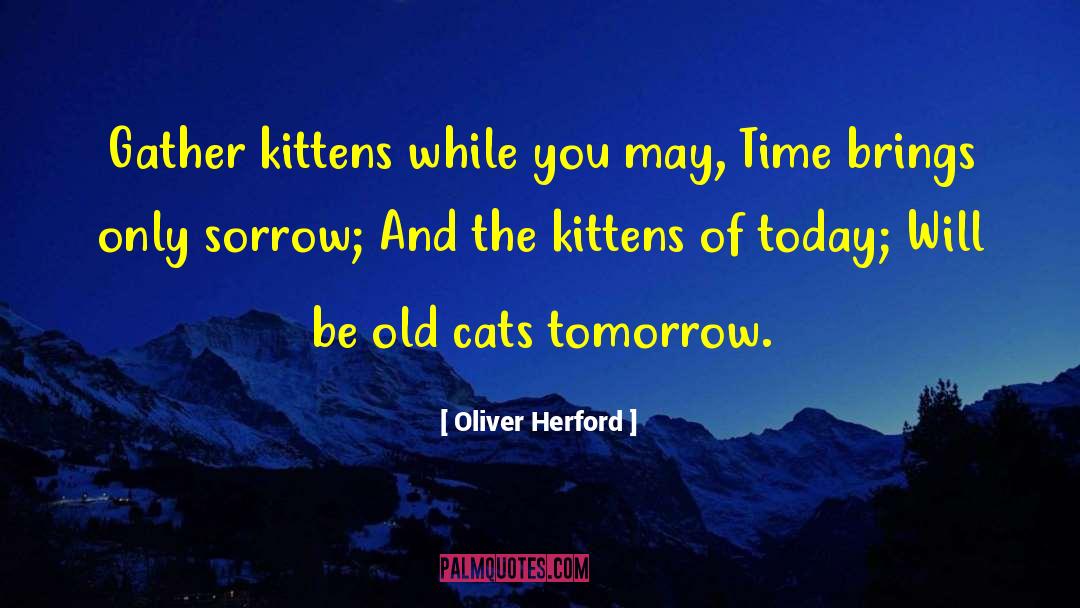Oliver Herford Quotes: Gather kittens while you may,