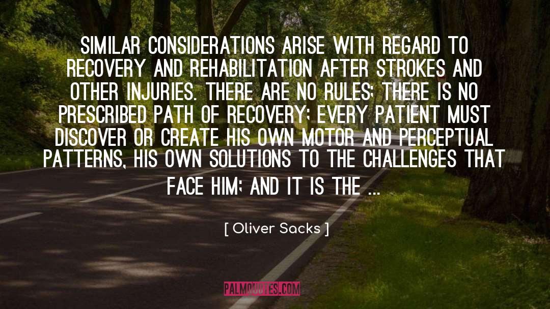 Oliver Sacks Quotes: Similar considerations arise with regard