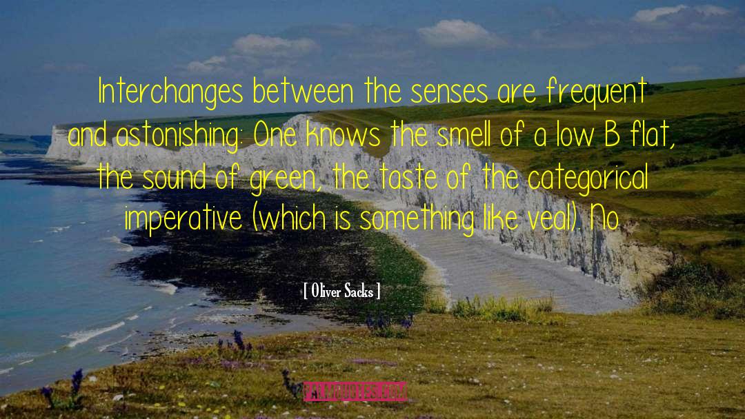 Oliver Sacks Quotes: Interchanges between the senses are