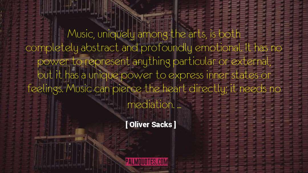 Oliver Sacks Quotes: Music, uniquely among the arts,