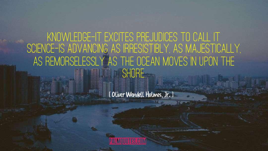 Oliver Wendell Holmes, Jr. Quotes: Knowledge-it excites prejudices to call
