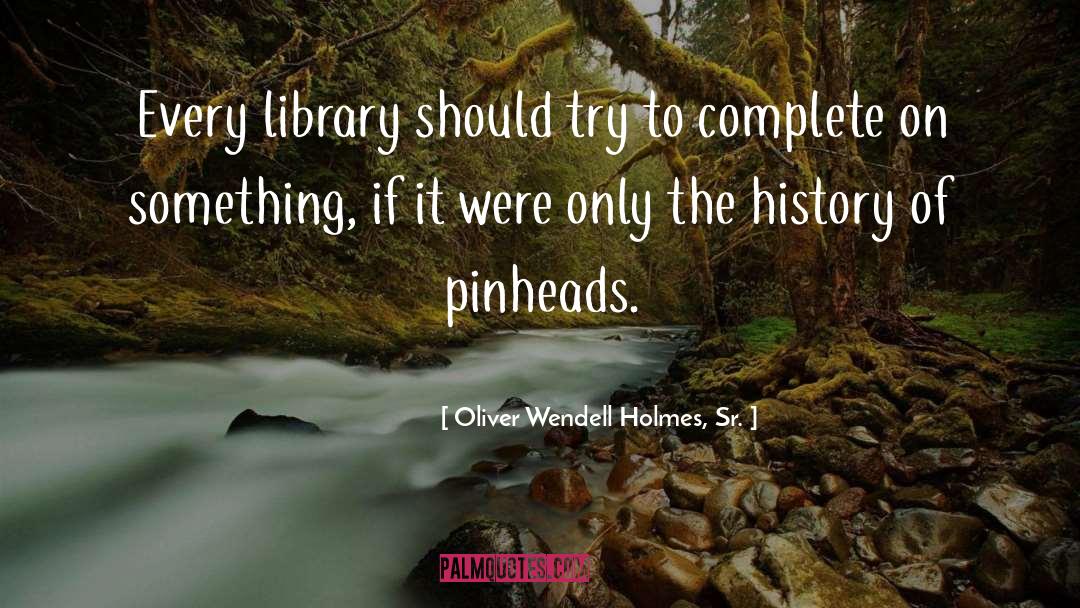 Oliver Wendell Holmes, Sr. Quotes: Every library should try to