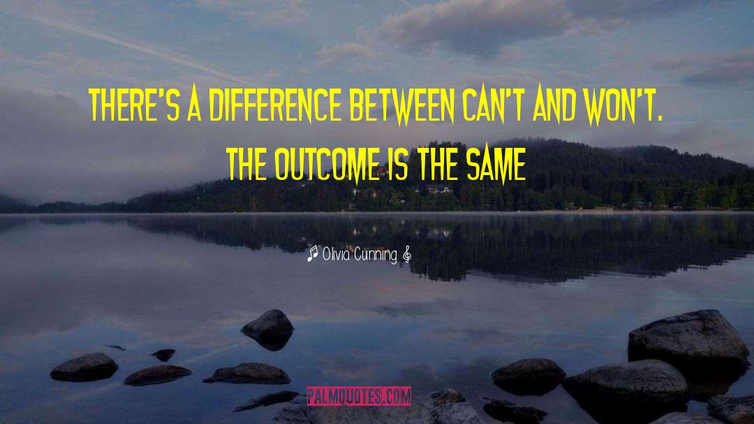 Olivia Cunning Quotes: There's a difference between can't