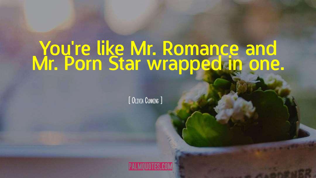 Olivia Cunning Quotes: You're like Mr. Romance and