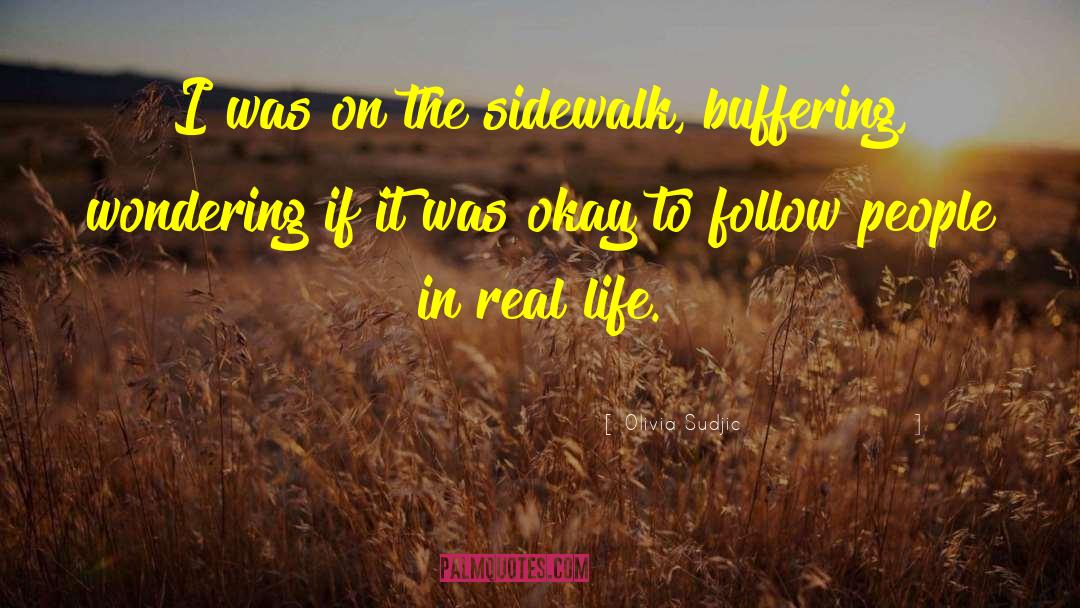 Olivia Sudjic Quotes: I was on the sidewalk,