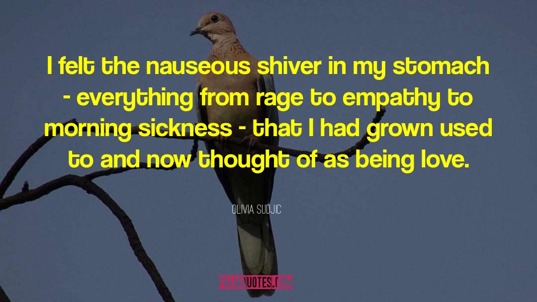 Olivia Sudjic Quotes: I felt the nauseous shiver