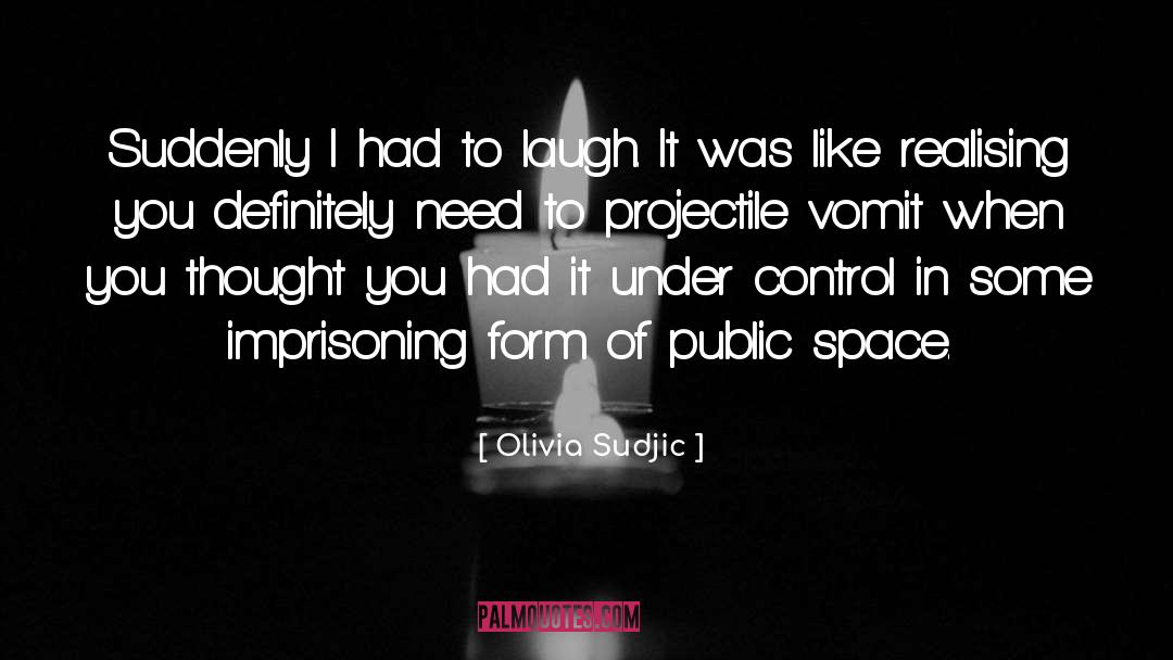 Olivia Sudjic Quotes: Suddenly I had to laugh.