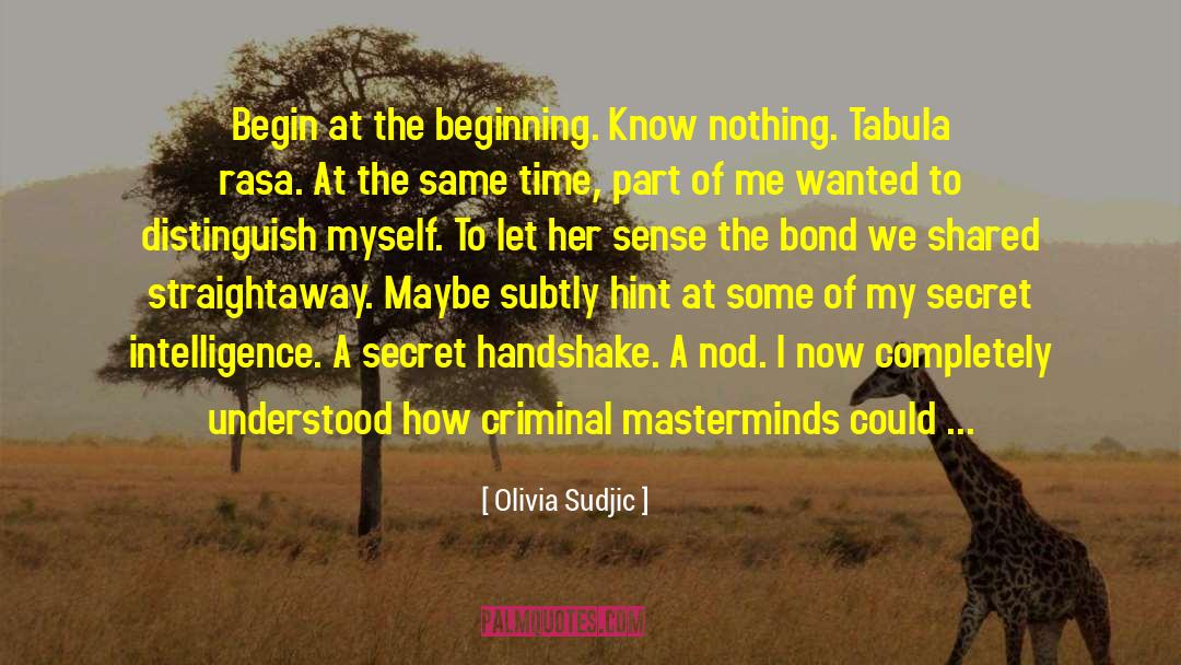 Olivia Sudjic Quotes: Begin at the beginning. Know