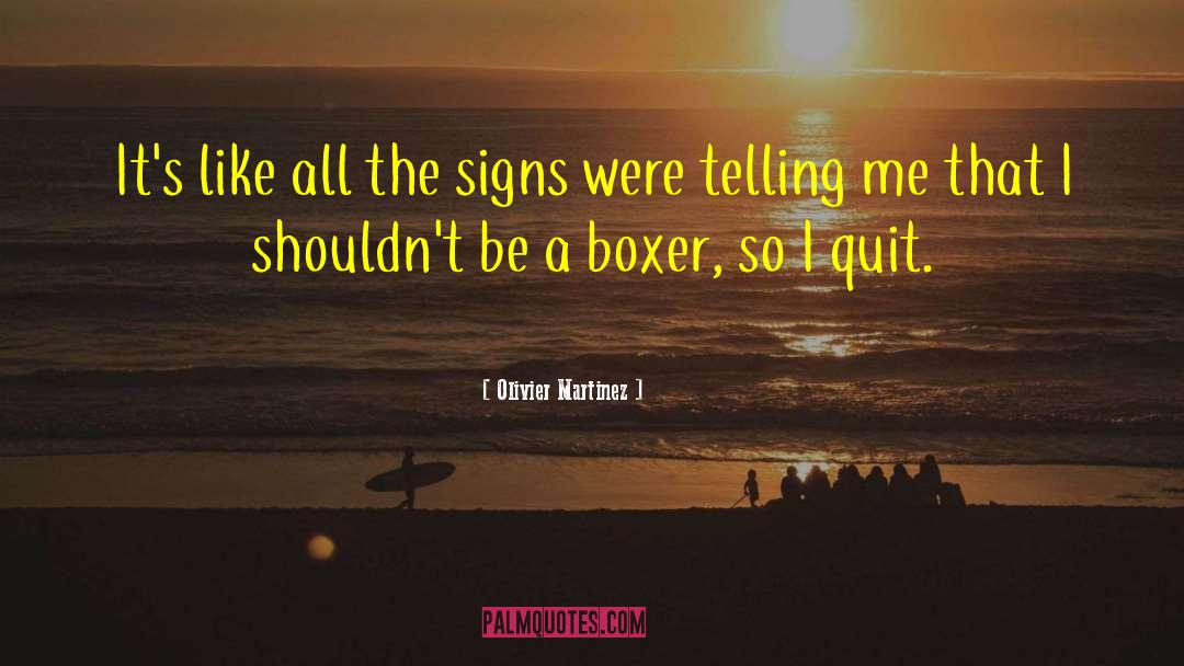 Olivier Martinez Quotes: It's like all the signs