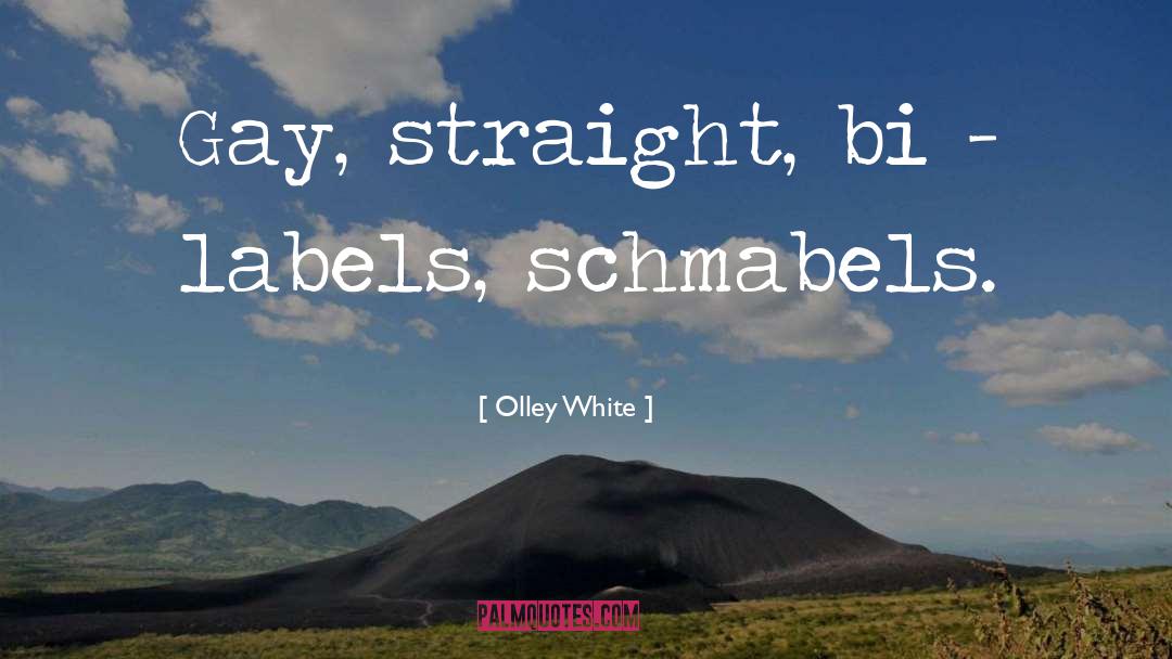 Olley White Quotes: Gay, straight, bi - labels,