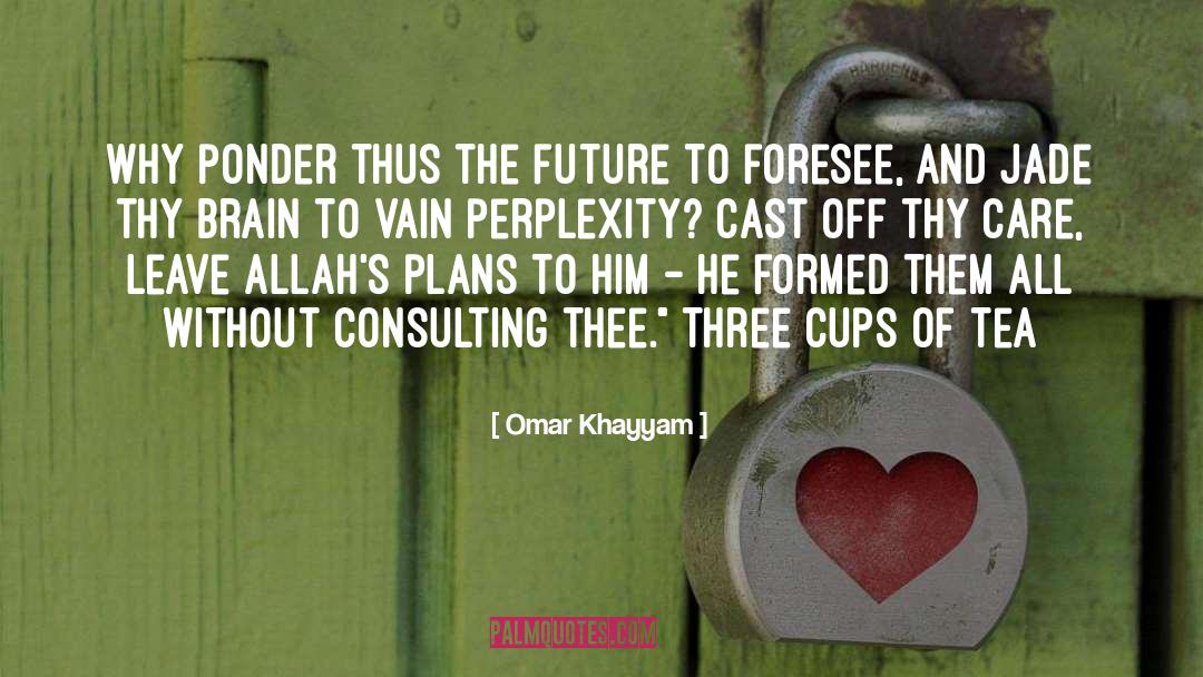 Omar Khayyam Quotes: Why ponder thus the future